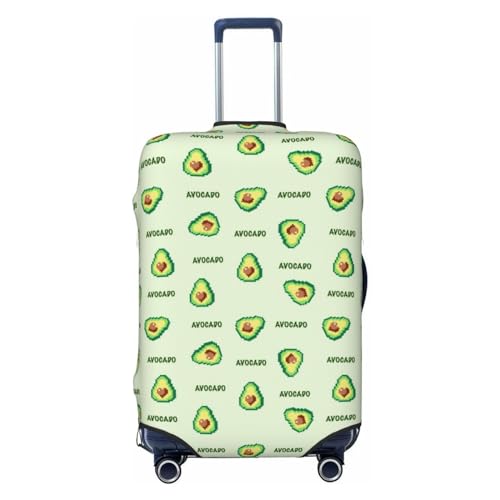 VOSERY Travel Luggage Cover - Green Avocado Washable Suitcase Covers Protector Fits 18-32 Inch Luggage