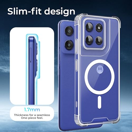 Image of A rtistque Clear Back Cover Case for Motorola Moto Edge 60 Stylus 5G Compatible with Mag-Safe| Acrylic | Transparent Case | Stylish Protective Design | Moto Edge 60 Stylus Back Cover - Transparent