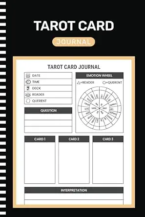 Tarot Card Journal: Daily Reading Tarot Tracker Notebook (6x9 inches, 105 pages)