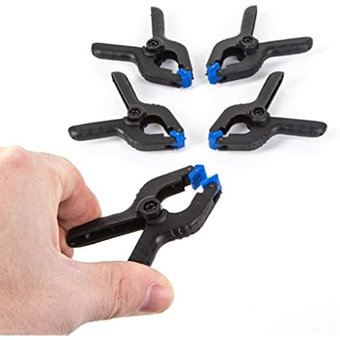 Pack of 5 White Hinge 60mm Mini Spring Clamps Cover