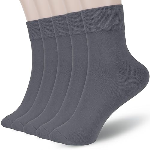 Image of FGZ Women Thin Cotton Socks Soft Cozy Socks Cute Ankle Crew Socks 5 Pairs