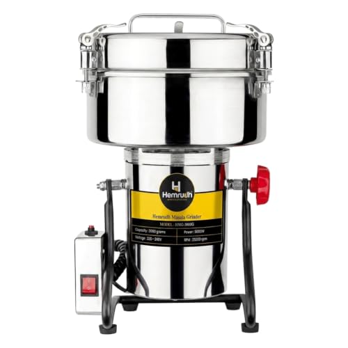 Image of Heavy Duty Electric Spice Grinder | 5000g Capacity | 5000W Stainless Steel Commercial Grinding Machine | 32000 RPM