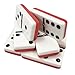 Marion Domino Double Six 6 Two Tone Red and White Tiles Jumbo Tournament Professional Size with Spinners in Black Elegant Velvet Bag