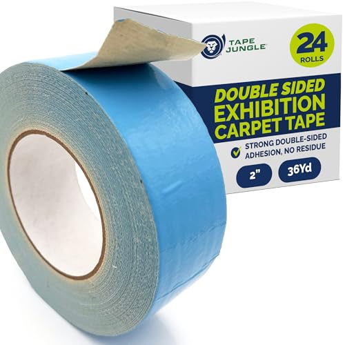 Double Coated Exhibition Carpet Tape 2" x 36Yd, 24 Rolls