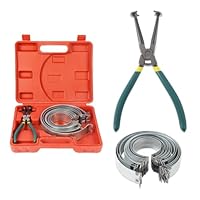 15-tlg Kolbenring Spannband Satz KFZ - MOTOCOCHE Auto Kolbenring-Kompressor-Set mit Zange und 14 Bändern (62-145mm) für die Reparatur Autos LKW-Motor
