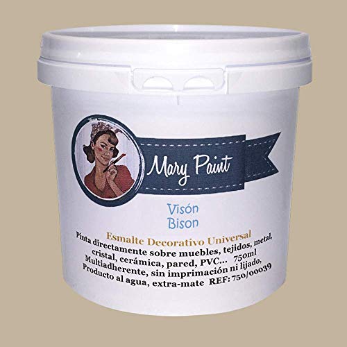 Mary Paint | Pintura para muebles efecto Chalk Paint, Visón - 750ml