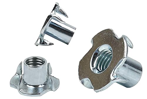 woplus Einschlagmuttern Einschlagspitzen 4 Spitzen Einschlaggewinde M8 x 15mm (100 Stück, M8 x 15mm)