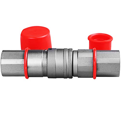 3/4" SAE Skid Steer Bobcat Flat Face Hydraulic Quick Connect Couplers