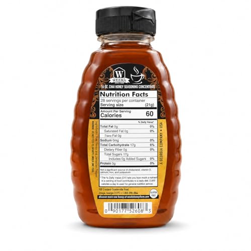 Weeks Honey Farm Chai Honey 16 oz miel infusionada miniatura 2