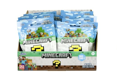 Jada Toys - Minecraft personaggio collezionabile (1 pezzo in sacchetto Mystery Blind) 13 personaggi da collezione dettagliati, realizzati in metallo, misura 4 cm, +3 anni, 9336791314R00