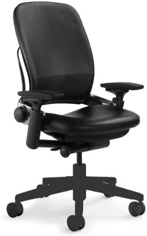 Steelcase Leap Black Leather Chair