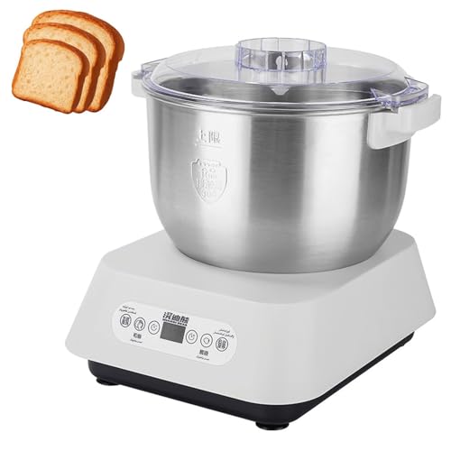 Amasadora De Masa De Acero Inoxidable, Amasadora Eléctrica Con Función De Fermentación Y Fermentación Termostática, Máquina De Amasar Automática De Gran Capacidad Con Temporizador Inteligente Para 7L