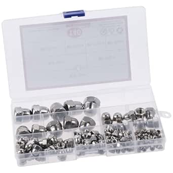 M5-0.8mm Acorn Hex Cap Nuts 50-Pack - 304 Stainless Steel