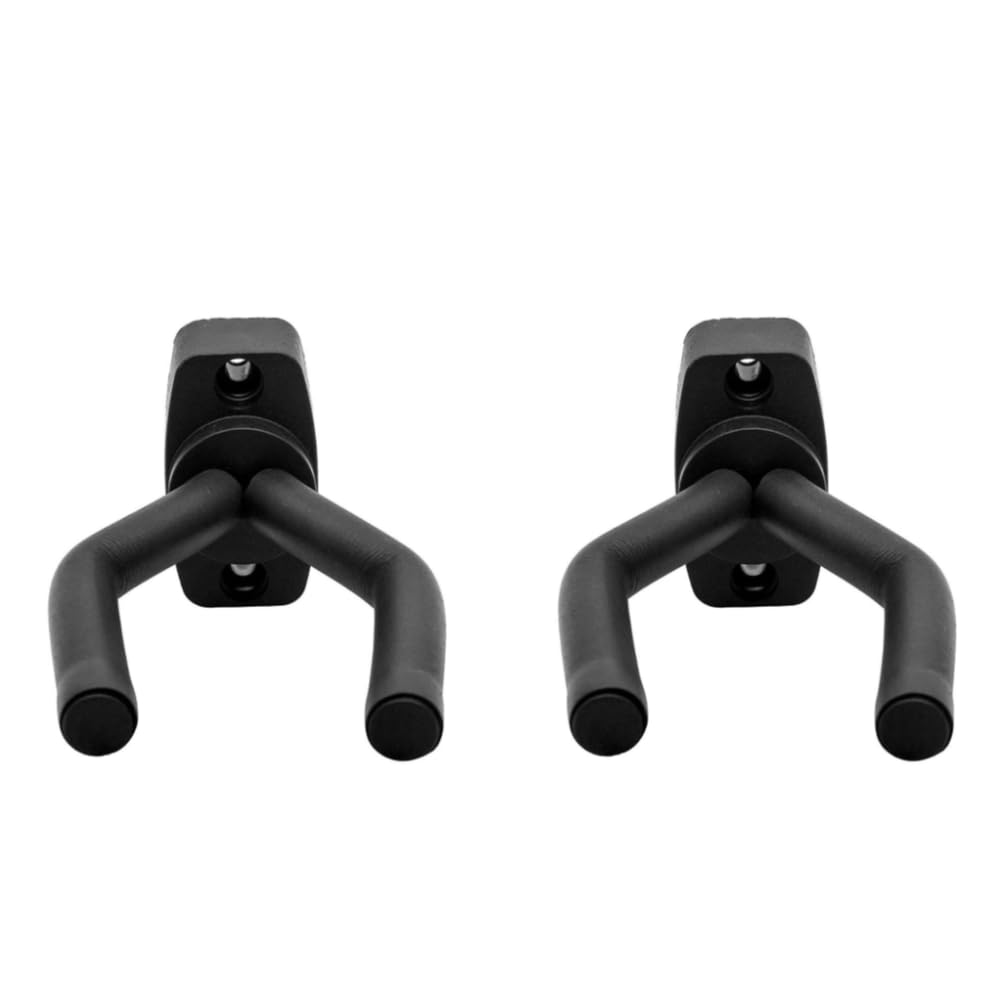 Fiorky 2Set Guitar Wall Mount Hanger, Holder For Acoustic & Electric Guitars, Bass, Mandolin, Ukulele With Screws