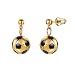 Produktbild PROSTEEL Damen Mädchen Ohrringe 3D Fußball Design Ohrhänger 18k vergoldet Edelstahl Ball Form Ohrringe Ohrschmuck, gold