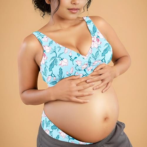 Image of &Circus Padded Maternity Bra | Pull Down Feeding Bra for Women | Padded Bra for Women Slip On | Suitable with Maternity Clothes | PureSoft Micromodal