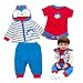 Medylove Reborn Baby Doll Clothes Blue Monkey Outfit Set for 17- 18 inch Reborn Doll Boy Matching Clothes Accessories 3pcs