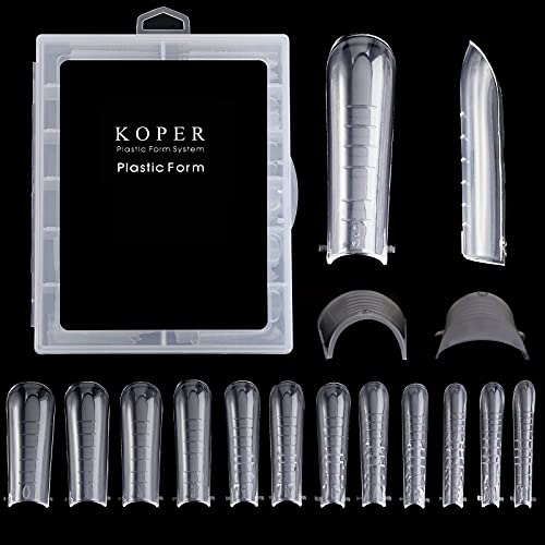 Poly Nail Forms Gel Nail Extension Mold 120 Pieces C Curve Full Cover Nail Tips