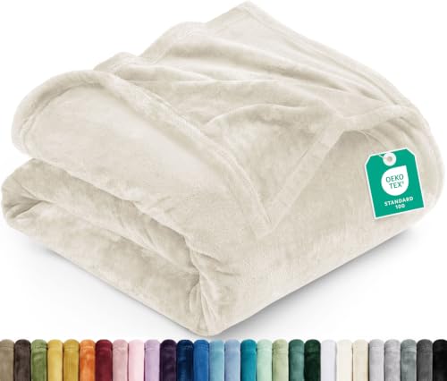 Image of Utopia Bedding Ultra Soft Fleece Bed Blanket Throw Size Linen (50x60 Inch)