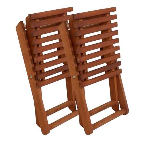 Tabouret en bois d'eucalyptus pliant Spetebo sellette fleurs de qualité - 8