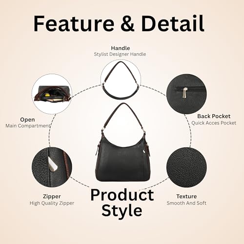 Image of Durable leather Hobo Bag for Women Branded Stylish Handbag