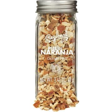 Piel De Naranja Deshidratada | Regional Co - En Tarro De Cristal 40 Gr - Aroma Cítrico Y Refrescante Para Infusiones, Repostería Y Cócteles - Toque Dulce Y Aromático, 100% Natural Sin Aditivos