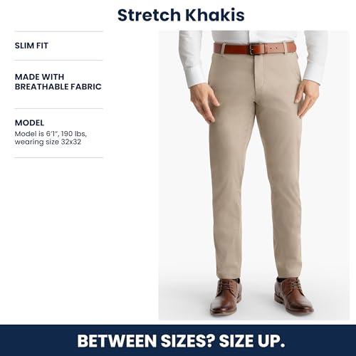 birddogs Men’s Stretch Khaki Pants – Slim Fit, Cooling Athletic Dress Pants with Zipper Pockets for Work, Golf & Travel3