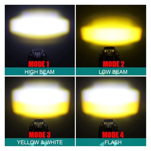 Faros de carretera moto focos adicionales LED blancos para evitar riesgos en niebla 5