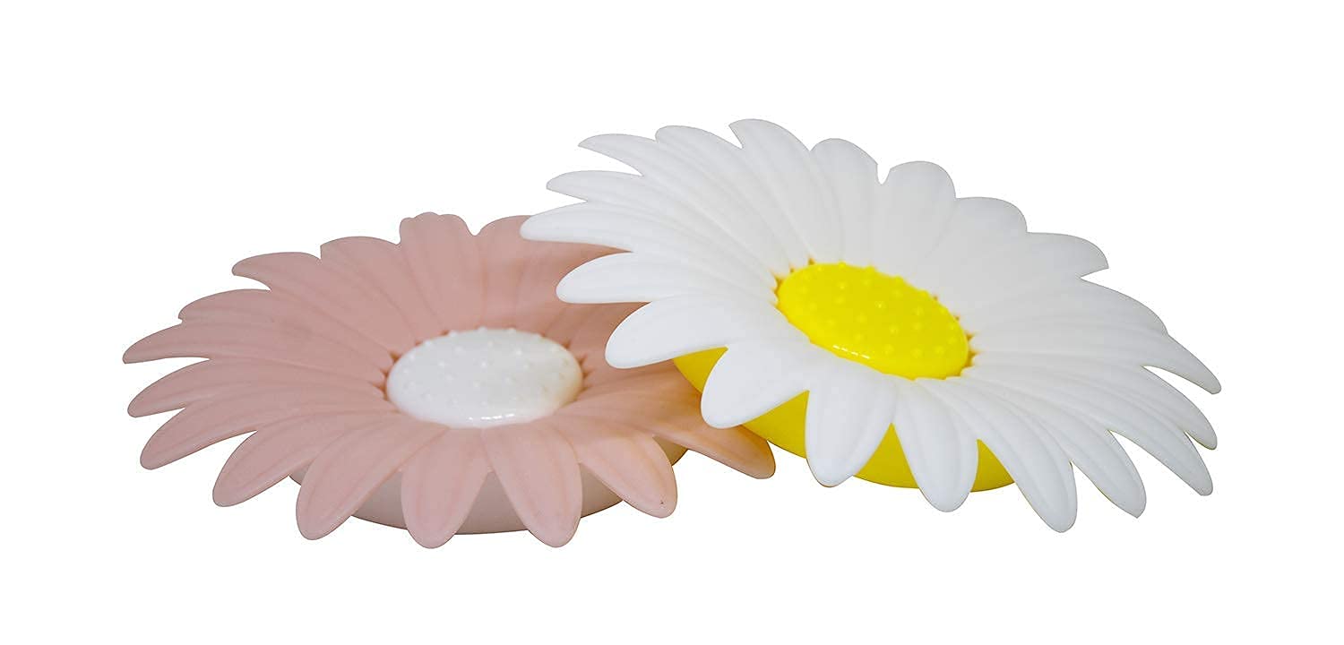 V Creation Flower Shape Soap Holder Dish for Home and Hotel Bathroom Use Plastic Mix Daisy Flower Shape Soap Holder Dish Random Color (1)