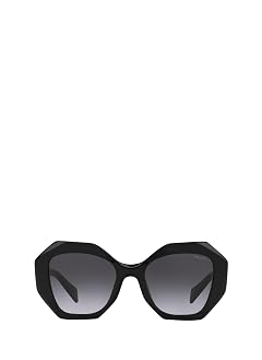 Prada PR 16WS 1AB5D1 Black Plastic Geometric Sunglasses Grey Gradient Lens