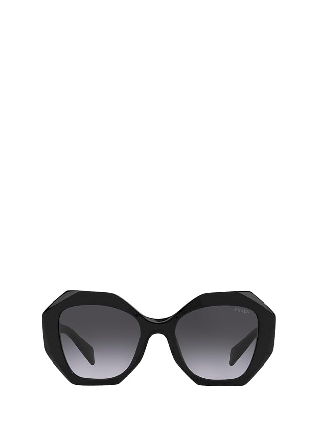 Prada PR 16WS 1AB5D1 Black Plastic Geometric Sunglasses Grey Gradient Lens