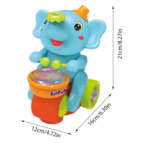 Image of Baby Piano Toy Light Up Music Baby Toys Early Learning Educational Piano Keyboard Infant Babies & Toddlers Toys (Elephant Blue)
