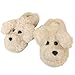 SGVAHY Chaussons mignons en peluche 3D pour filles - Chaud et chaud - En peluche - Antidérapants - Pour l'hiver - Pour femme - Blanc - 38 à 39 cm