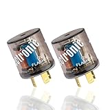 2PCS 12V Flasher Relay,Heavy Duty 3-Pin Turn Signal Relay,Two Prong Round Automotive Relay Only for Fixing Halogen Bulb Frequent Flicker of Car Motorcycle Scooter Bike Car Accessories (2PCS)