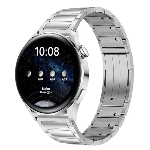 [Fsavlroy] ���^�� �o���h �ʗp22mm for Huawei Watch Huawei Watch GT 5 Pro 46mm/GT 5 4/GT 4 Pro 3/GT 3 Pro �Ή� �����X�e�����X�� �����o���h(�V���o�[�EB)