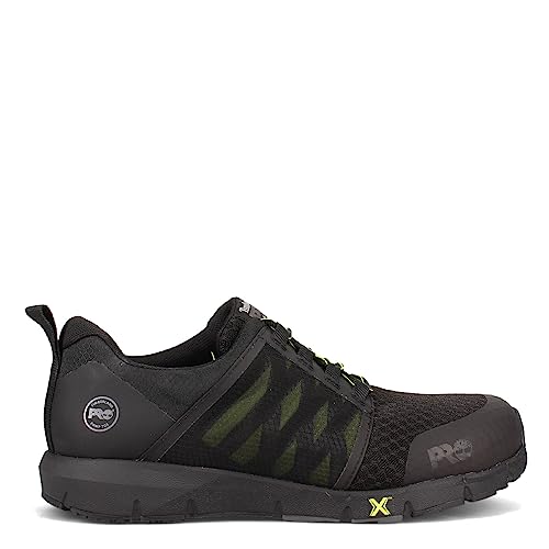 Image of Timberland PRO Men's Radius Composite Safety Toe Industrial Athletic Work Shoe, Black /High-Viz, 13 W