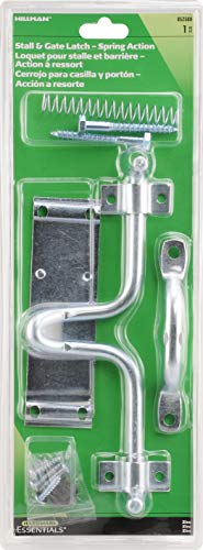 Hardware Essentials Zinc Plated Door & Gate Latch With Spring Loaded Sliding Bolt #TOP1