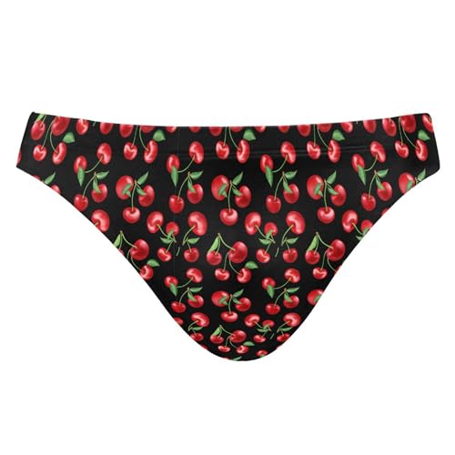 Cherry Fruit Swim Briefs for Men Swimsuit Bikini Swimwear S B0404714
