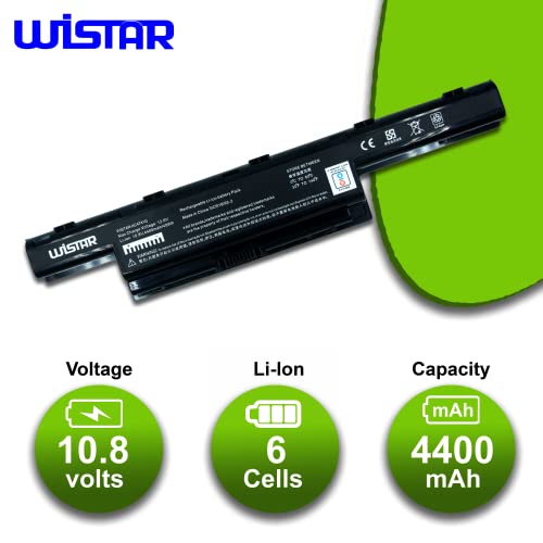 WISTAR Laptop Battery for Acer Aspire E1-571 E1-531, E1-421 E1-431 E1-471, Acer V3-571 Battery 6 Cell - Image 2