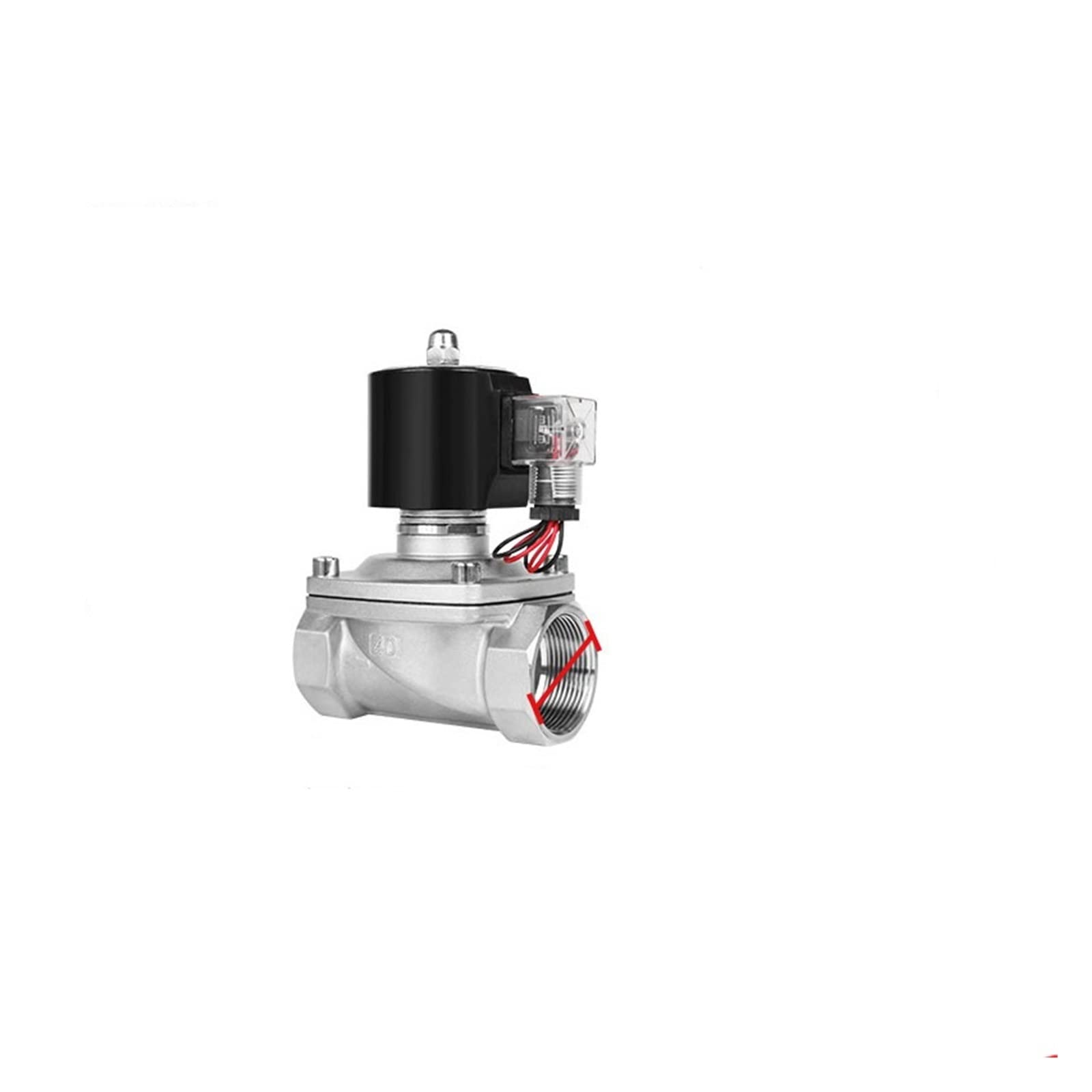 Peqyuacte G-12Vdc-Nbr-Sea 1-1/2" Normally Closed Electronic Solenoid Valve Dn40 Waterproof Fully Enclosed Coil 220V 12V 24V 110V Solenoid Valve(G-12Vdc-Nbr-Sea)