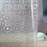 ZEMAHOME Thin 3D EVA Shower Curtain Liner Geometric, 72x72 Premium Light Weight Clear Plastic Bathroom Shower Curtain with Rustproof Metal Grommets 3 Magnets for Shower Stall, Bathtubs