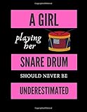  A Girl Playing Her Snare Drum Should Never Be Underestimated  Music Composing Notebook: 8.5 x 11  58 Lined Pages For Notes + 58 Staff Paper Pages ... Songwriters, Students And Musicians Alike