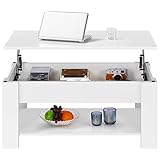Mesa clásico y moderno: Esta mesa con altura entre 41,8 cm y 55 cm encaja con varias ocasiones. Se puede utilizar como mesa de trabajo, mesa de comedor, mesa de café, etc. El color blanco y diseño clásico encaja fácilmente con los otros muebles para crear un estilo moderno y familiar.
