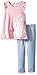 Mud Pie Toddler Girls Holiday Two Piece Playwear Set, Easter Bunny, 3 Toddler