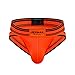 JOCKMAIL 2PCS/PACK Mens Briefs Underwear Wide Belt Mens Underwear Briefs Mesh Athletic Mens Sport Underwear Briefs (as1, alpha, xx_l, regular, regular, Orange+rose)