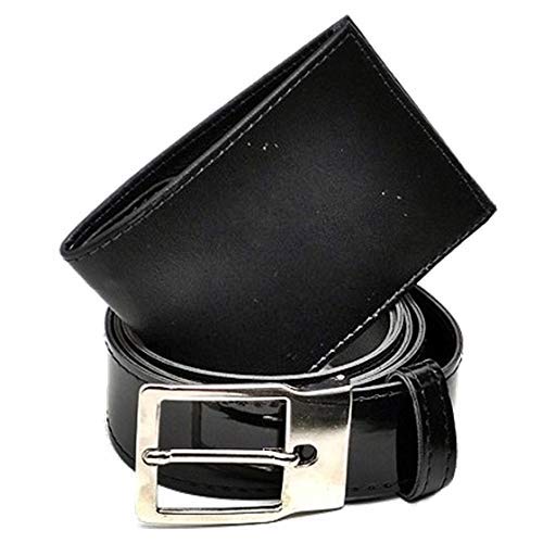 Kit Sapato Social Com Relógio Cinto Carteira Verniz Com Cadarço Top Flex R804DB Tamanho:41;cor:Preto
