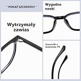 TOIPASTN Ultralekkie oprawki do okularów, męskie i damskie, z soczewkami chroniącymi przed niebieskim światłem (przezroczyste, szare)