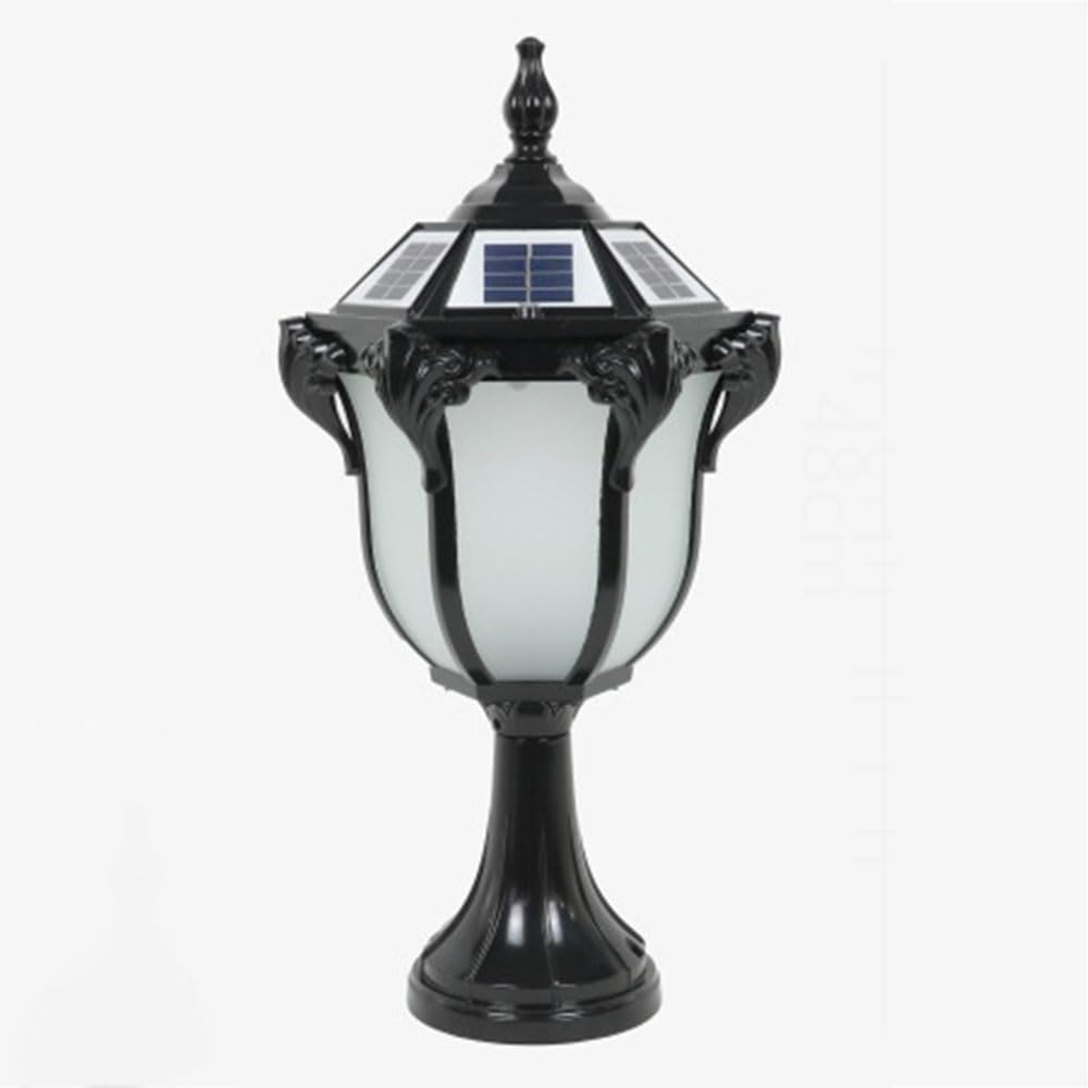 Solar-Pfostenleuchten, Aluminium-Druckguss, wasserdicht, Retro-Stil, europäischer Stil für Garten, Terrasse, Rasen, Veranda, Nassstandort