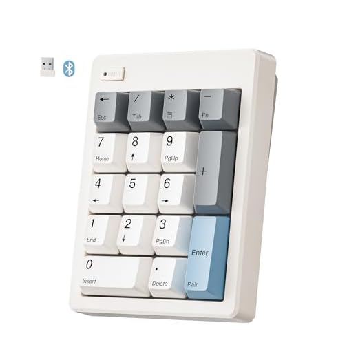 Wireless Mechanical Number Pad, Bluetooth 5.0&2.4G Wireless Dual Mode Hot Swappable Numeric Keypad,17 Keys Gasket Numpad, Ten-Key with PBT Keycaps for Laptop/PC/TKL Keyboards(Beige, Linear Switch)