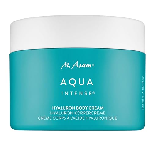 M. Asam AQUA INTENSE Hyaluron Körpercreme (300ml) – Feuchtigkeitsspendende Körperlotion mit Sheabutter & Hyaluron, Körpercreme für sehr trockene Haut, Glättende & hautfestigende Bodylotion